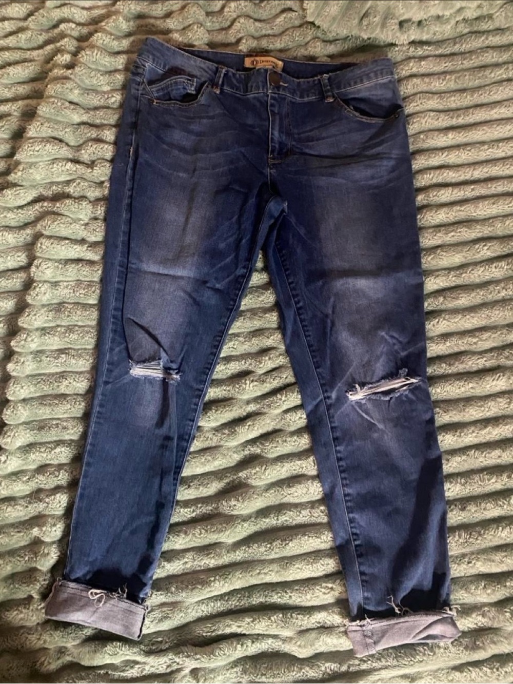 Democracy Dark Blue Skinny Distressed Jeans